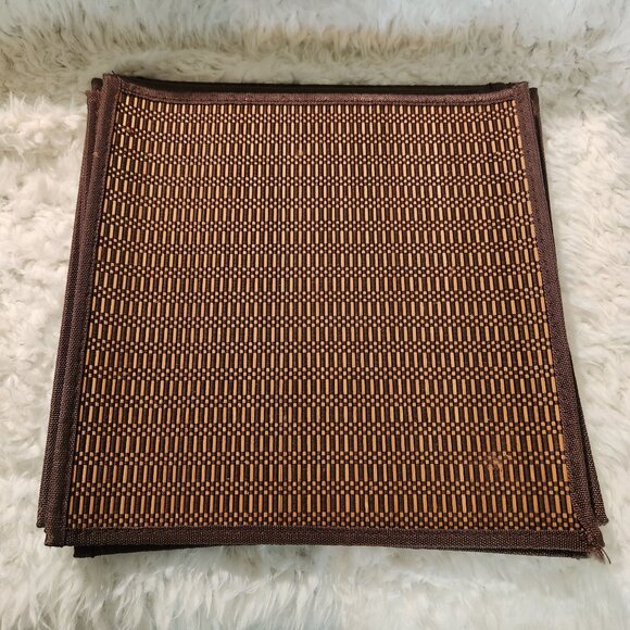 Set Of 4 Vintage Woven Bamboo Placemats - Picture 1 of 4